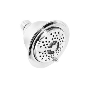 3 Color LED Water Temperature Shower Head, 1.8 GPM Flow Restrictor, 4 Functions, Massager, Stainless Steel Hose, Chrome Plated, Plumb Tech