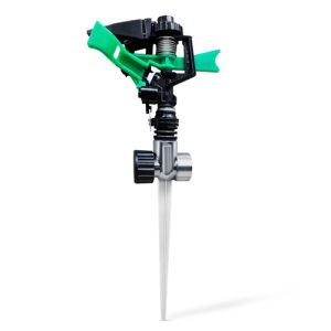 Adjustable Pattern Impulse Sprinkler, 2-Ways with Metal Spike